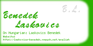 benedek laskovics business card